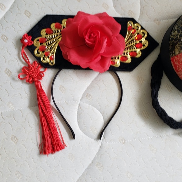 x2 Halloween Asian Headbands Asian Wedding Photo Booth Props Halloween Costumes - Picture 3 of 9